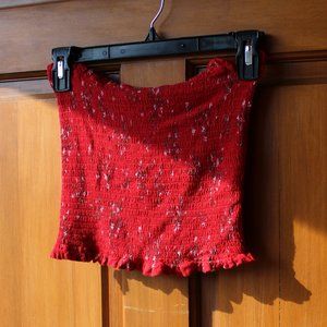 Floral cropped tube top